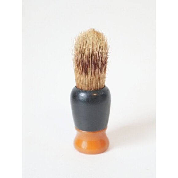 2 Vintage Shaving Brush  Badger Plastic & Bakelite Butterscotch 1930's - Picture 3 of 8